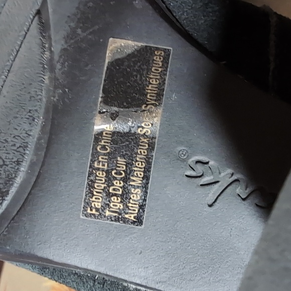 Sz 9 Clarks Bendables Black Leather Heeled Lace-up Booties - Picture 8 of 9